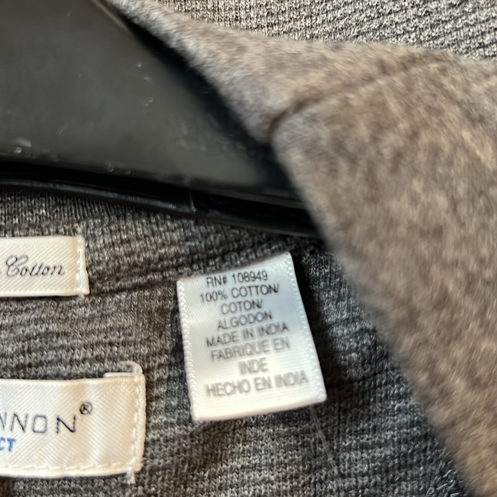 Alex Cannon NWT Men’s long sleeve XL Charcoal Heather pullover shirt - Picture 6 of 11